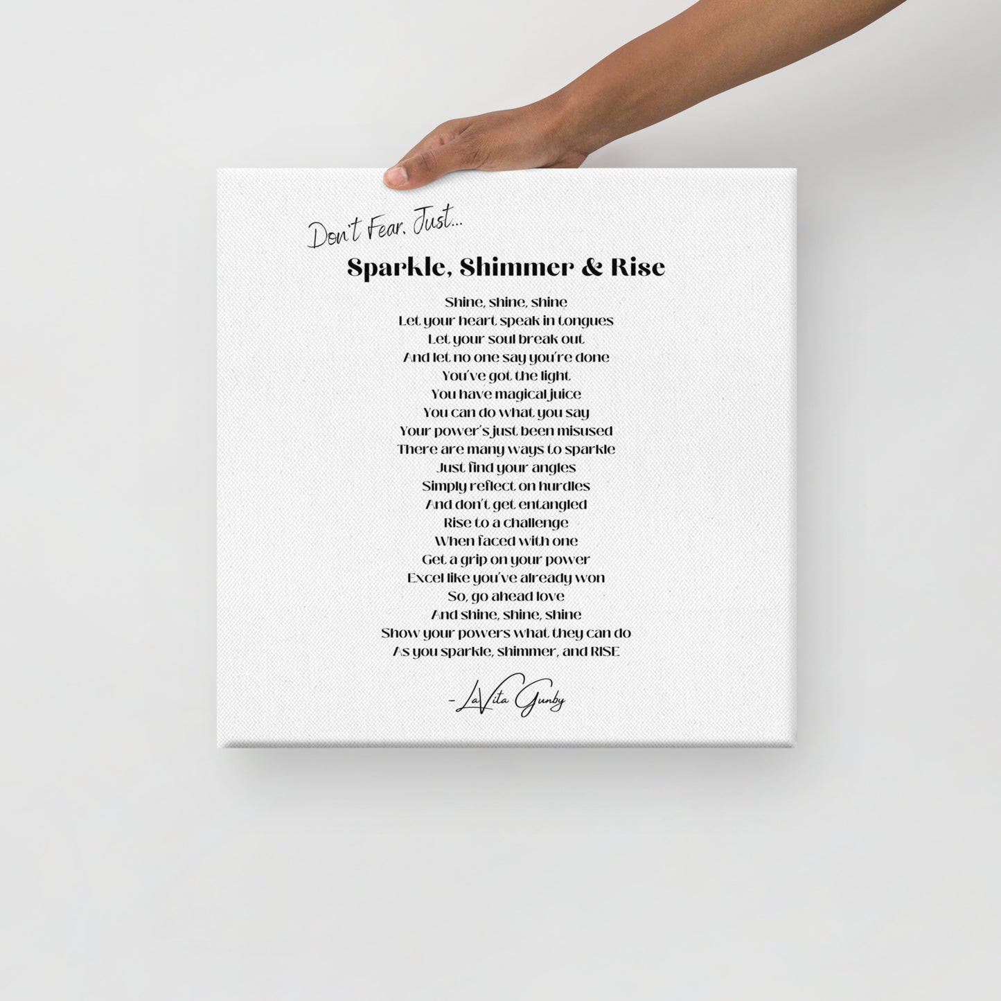 "Sparkle, Shimmer & Rise" Canvas Art