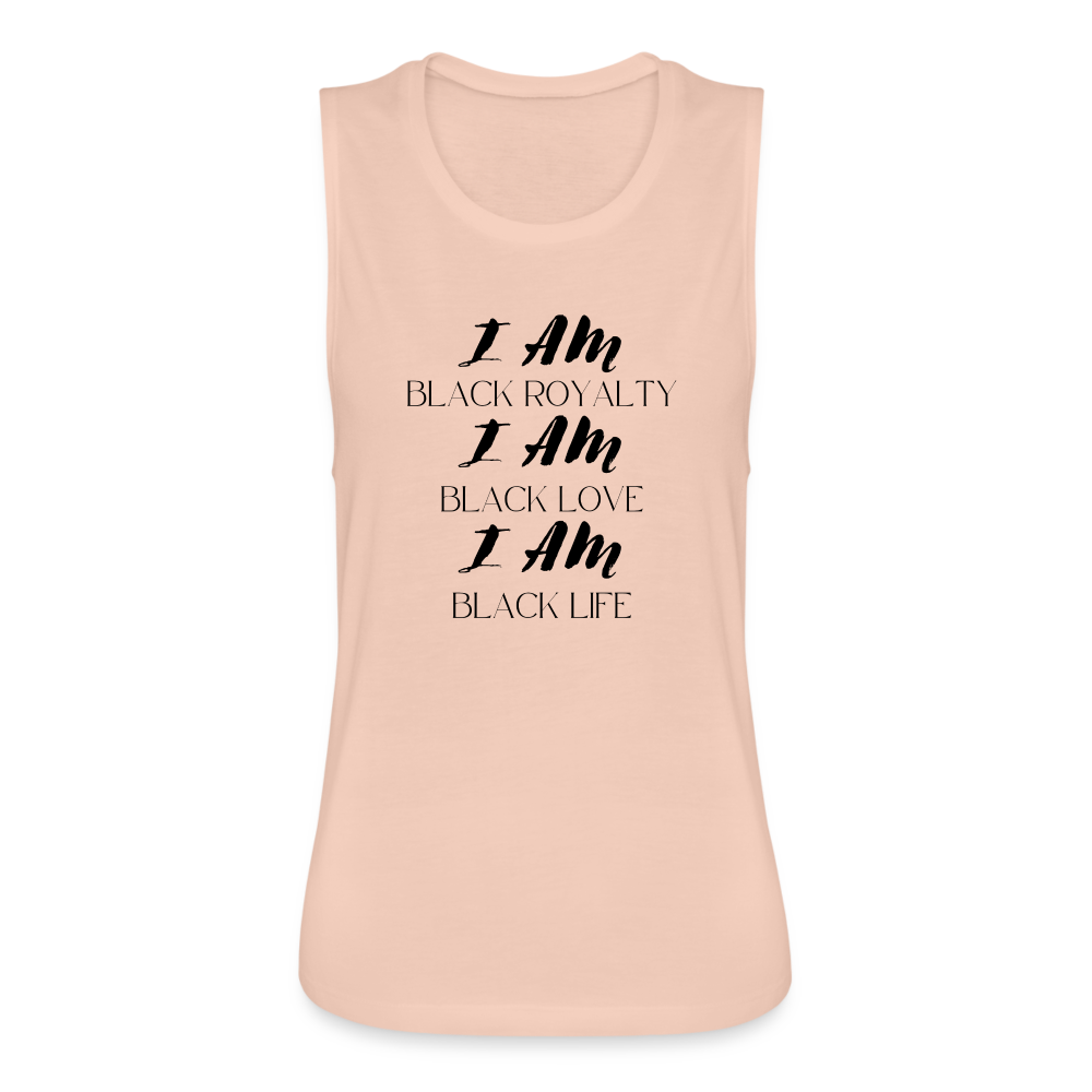 Women's Flowy Muscle Tank by Bella - peach