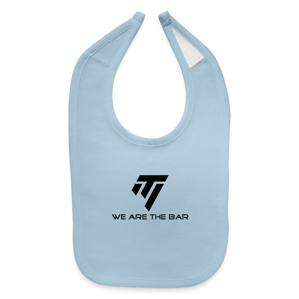 Baby Black Graphic Bib - light blue