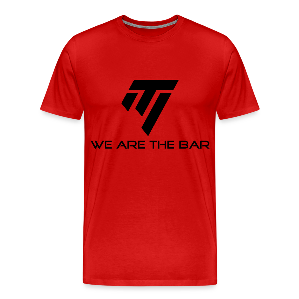 Men's Premium Black Graphic T-Shirt - red