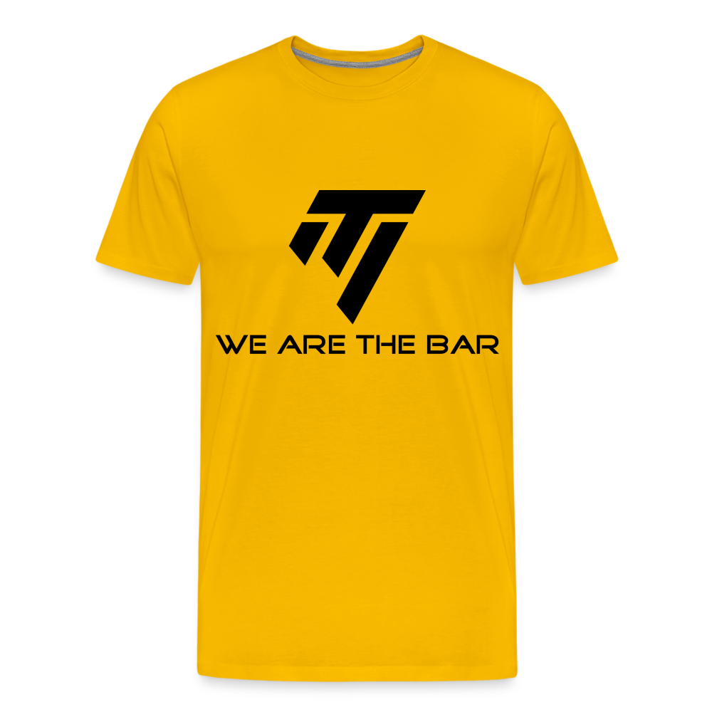 Men's Premium Black Graphic T-Shirt - sun yellow