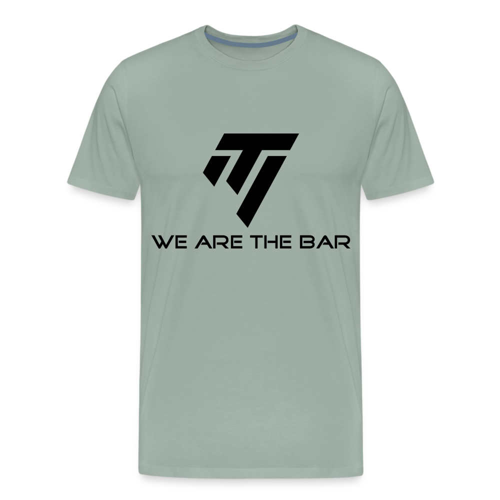 Men's Premium Black Graphic T-Shirt - steel green