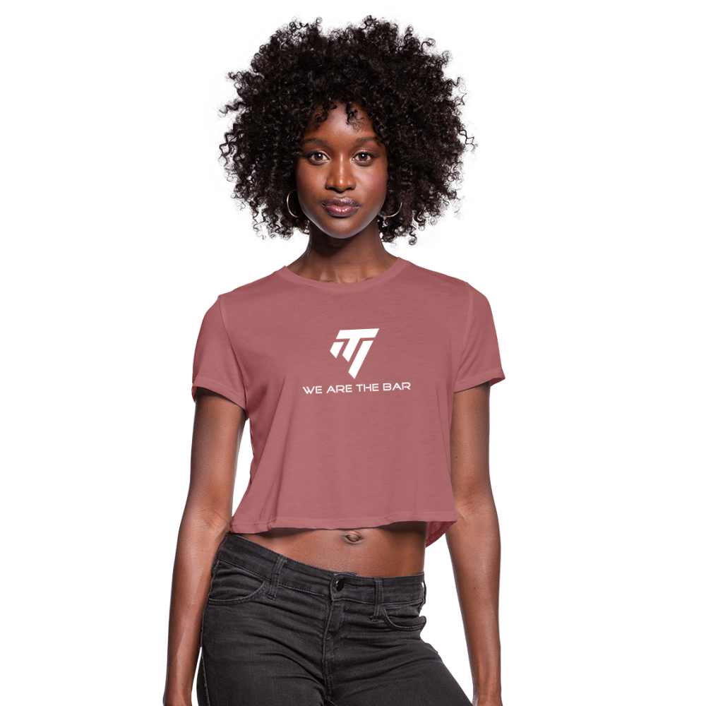 Women's Cropped We Are The Bar T-Shirt - mauve