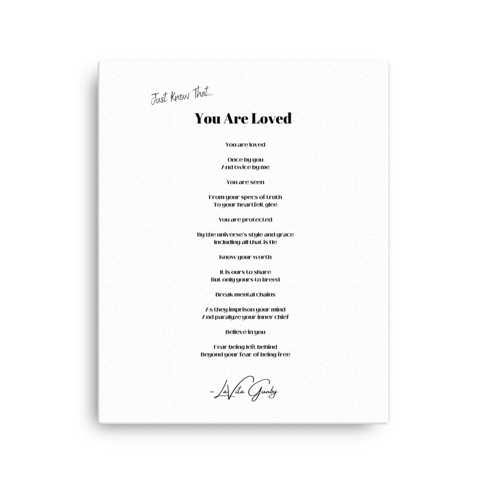 "You Are Loved" Thin Canvas Art