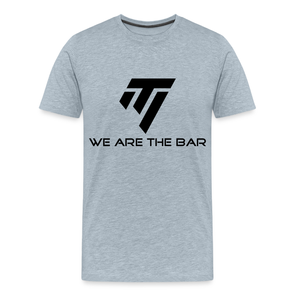 Men's Premium Black Graphic T-Shirt - heather ice blue